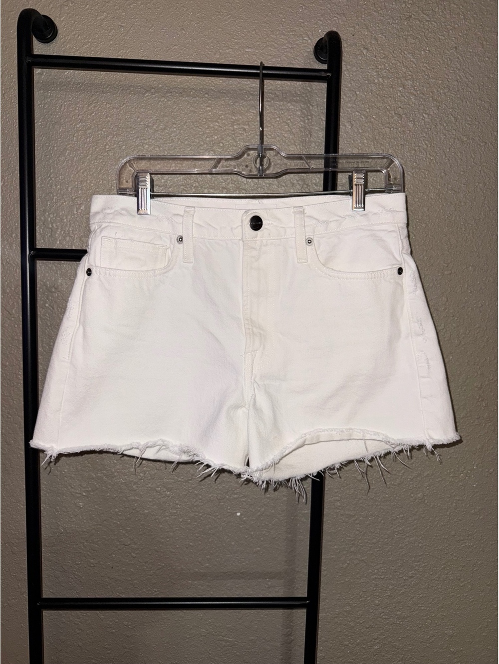 FRAME Women's White Denim Cutoff Shorts Size 25